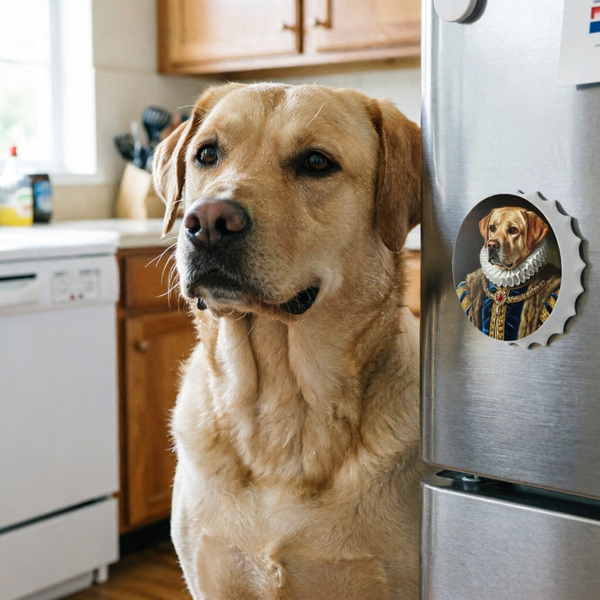 Custom Pet Portrait — Bottle Opener Magnet