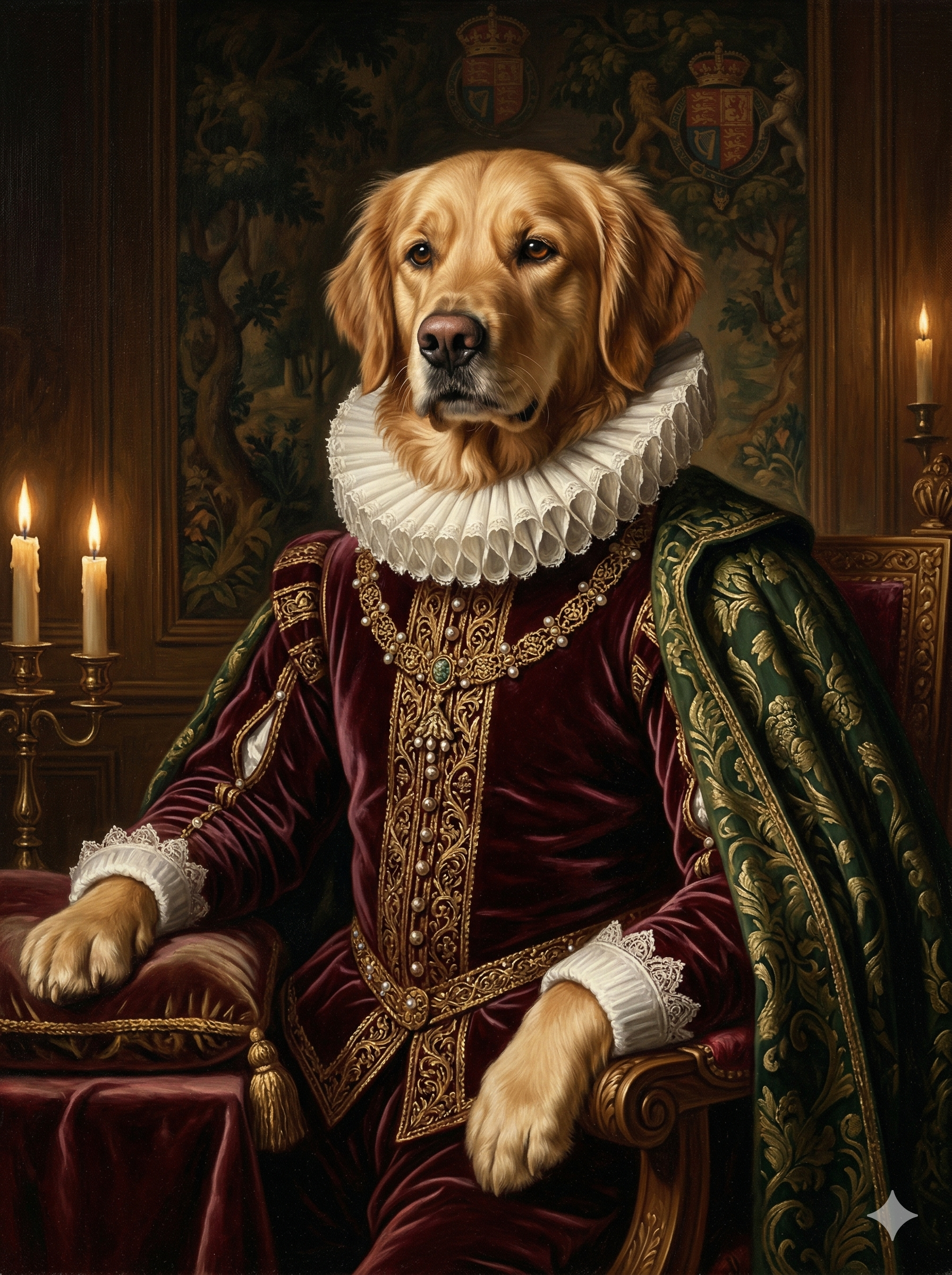 Royal Renaissance portrait — the finished masterpiece